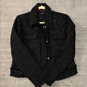 Saks Fifth Avenue Black Tweed Women's Blazer